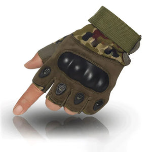 Gloves: Half Fingered. Tactical Styling. Knuckle Protection, Various Colors