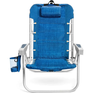 Outdoors: Beach Chair. 5 Positions Recliner. Cooler Pouch. Towel Bar. *2 Pack*