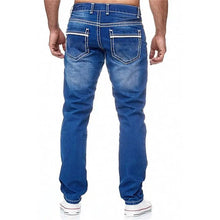 Load image into Gallery viewer, Pants: Jeans. Black and Light Blue. Straight Leg. High Quality Street and Workwear.
