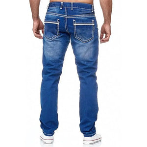 Pants: Jeans. Black and Light Blue. Straight Leg. High Quality Street and Workwear.