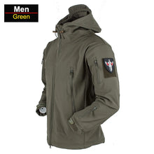 Load image into Gallery viewer, Coats / Jackets: by CHRLCK. Winter Autumn Waterproof Jacket.  Windproof. SoftShell. Hooded. Solid or Camo Colors
