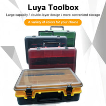 Load image into Gallery viewer, Storage: Tools / Tackle Box. Double Layer. Portable

