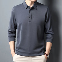 Load image into Gallery viewer, Shirts:  POLO Shirt. Waffle Texture. Long Sleeved. Printed Lapel .
