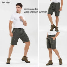 Load image into Gallery viewer, Pants: Summer Detachable Zip. Quick Dry Cargo Pants. Waterproof.
