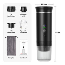 Load image into Gallery viewer, Gadgets: Coffee Machine. Wireless Electric Portable Espresso  for Car &amp; Home Camping Coffee Maker 3-in-1 Capsule Powder Travel Coffee Maker

