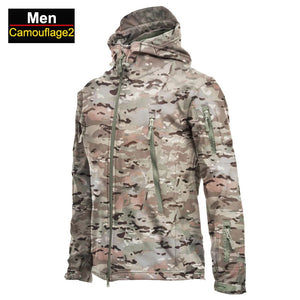 Coats / Jackets: by CHRLCK. Winter Autumn Waterproof Jacket.  Windproof. SoftShell. Hooded. Solid or Camo Colors
