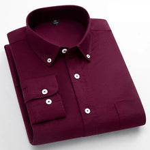 Load image into Gallery viewer, Shirts: Classic fit Oxford. 100%Cotton. Long-sleeve. Single pocket. Slim fit. Solid colors.
