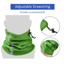 Load image into Gallery viewer, Head Gear: Gaiter: Fleece Neck Warmer. Reflective. Adjustable Drawstring. Windproof. Various Colors.
