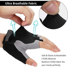 Load image into Gallery viewer, Gloves: Driving Comfort. Fingerless. Anti-Slip. Shock-Absorbing Gel Palm. Breathable. Sports. Various Colors.

