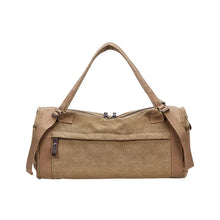 Load image into Gallery viewer, Travel Bags: Canvas Travel Bag. Large Capacity.  Shoulder Carry.
