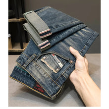 Load image into Gallery viewer, Pants: Vintage Blue Jeans. Washed.  Street Smart too. Slim Fit.
