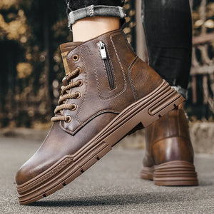 Boots:  Safety Boot. Work or Dress. Protective Working Shoes. Rustic and Rugged. (See Images for Size conversions)