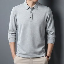 Load image into Gallery viewer, Shirts:  POLO Shirt. Waffle Texture. Long Sleeved. Printed Lapel .
