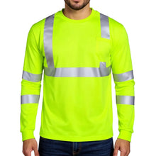 Cargar imagen en el visor de la galería, Safetwear: T-shirt. High Visibility. Long Sleeve. Round Neck. Moisture Wicking.
