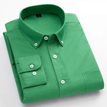 Load image into Gallery viewer, Shirts: Classic fit Oxford. 100%Cotton. Long-sleeve. Single pocket. Slim fit. Solid colors.
