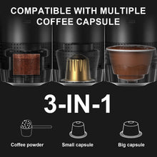 Load image into Gallery viewer, Gadgets: Coffee Machine. Wireless Electric Portable Espresso  for Car &amp; Home Camping Coffee Maker 3-in-1 Capsule Powder Travel Coffee Maker
