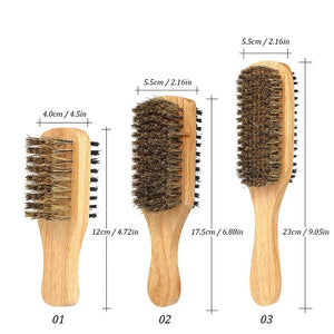 Grooming:  Boar Bristle Hair Brush.  Natural Wood. Styling Beard Hairbrush. Use on Short, Long, Thick, Curly, or Wavy Hair