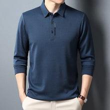 Load image into Gallery viewer, Shirts:  POLO Shirt. Waffle Texture. Long Sleeved. Printed Lapel .
