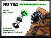 Load image into Gallery viewer, Boots: Waterproof Safety Boots. Indestructible Steel Toe. Anti-smash. Stab-resistant. Button Release..  (See Images for Size conversions)
