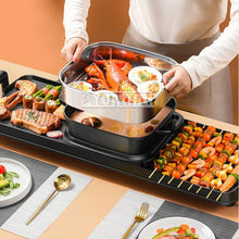 Load image into Gallery viewer, Gadgets / Cooking: 2200W Portable Smokeless Barbecue Plate. Integrated Pot for Multi-functionality.
