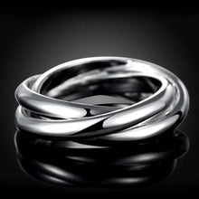Load image into Gallery viewer, Wristwear / WRings: 925 Sterling Silver Ring. Women or Men. Simple 3circles. size 5/6/7/8/9/10
