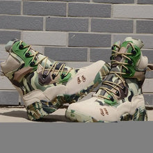 Load image into Gallery viewer, Boots: Camouflage American Special Tactical Styling. Desert Camo and Black
