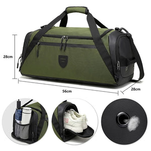 Travel Bags: by BWBW. Large Capacity. Shoulder Bag. Casual Crossbody Luggage Bag. Wet and Dry Separation Sports Fitness Bag