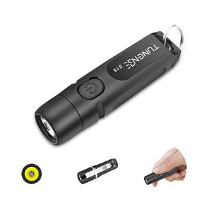 Gadget: Flashlight by TUNENGE. Mini Portable LED. Fits on  Keychain / Pocket.  USB Rechargeable. Waterproof.