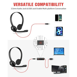 Gadgets / Communications: by NUBWO. USB Headset with Noise Cancelling. Boom Microphone.