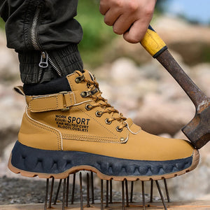 Boots: Waterproof Work Boot: Steel Toe. Anti Smashing, Anti Piercing. Non-slip.