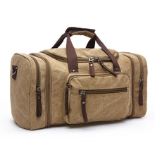 Cargar imagen en el visor de la galería, Travel Bags / Storage: Large Capacity. Spacious Capacity. Durable Canvas. Weekender / Overnighter. Shoulder Carry. Multiple Storage Areas.Various Colors.

