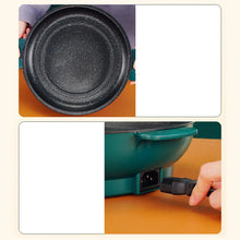 Cargar imagen en el visor de la galería, Gadgets: Electric Skillet. 110V. Nonstick Stay Cool Handles. Small Skillet Cooking. Bowl shape is great for soups.
