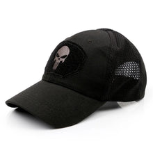 Load image into Gallery viewer, Head Gear: New Tide Punisher Skullie. Mesh baseball Caps. Good quality. Breathable.
