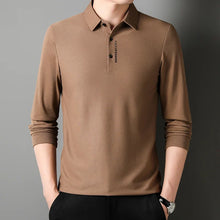 Load image into Gallery viewer, Shirts:  POLO Shirt. Waffle Texture. Long Sleeved. Printed Lapel .
