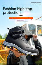 Load image into Gallery viewer, Boots:  Leather Safety Boots. Button Release. Waterproof. Indestructible. Steel Toe. Kevlar Midsole. Anti-puncture.  (See Images for Size conversions)
