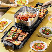 Load image into Gallery viewer, Gadgets / Cooking: 2200W Portable Smokeless Barbecue Plate. Integrated Pot for Multi-functionality.
