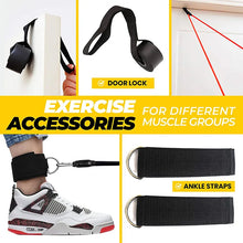 Load image into Gallery viewer, Fitness: Pull Rope, Resistance Bands. 11pcs/Set. Portable. Ankle Strap, Chest Expander, Elastic
