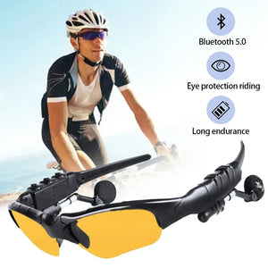 Eyewear / Gadgets: Wireless 5.0 Bluetooth Audio Sun Glasses. Surround Sound. Polarized Sunglasses