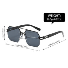Cargar imagen en el visor de la galería, Eyewear: Sunglasses. Sleek Metal Frame. Modern Minimalist Style. Cool Urban and Highway look.
