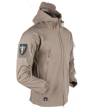Load image into Gallery viewer, Coats / Jackets: by CHRLCK. Winter Autumn Waterproof Jacket.  Windproof. SoftShell. Hooded. Solid or Camo Colors
