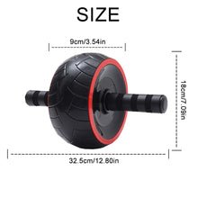 將圖片載入圖庫檢視器 Ab Wheel Roller Strength Training Fitness Equipment Home Gym Exerciser Workouts Abdominal Muscle Trainer
