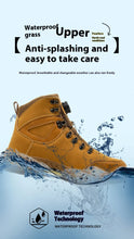 Load image into Gallery viewer, Boots:  Leather Safety Boots. Button Release. Waterproof. Indestructible. Steel Toe. Kevlar Midsole. Anti-puncture.  (See Images for Size conversions)
