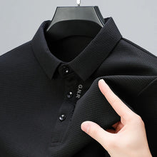 Load image into Gallery viewer, Shirts:  POLO Shirt. Waffle Texture. Long Sleeved. Printed Lapel .
