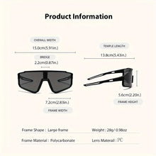 Cargar imagen en el visor de la galería, Eyewear: Oversized  Sunglasses. Goggles Style. Windproof.
