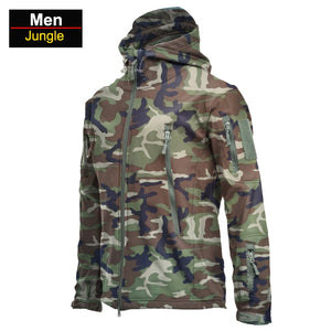 Coats / Jackets: by CHRLCK. Winter Autumn Waterproof Jacket.  Windproof. SoftShell. Hooded. Solid or Camo Colors