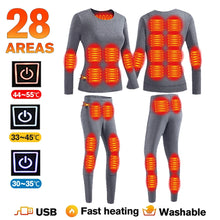 Load image into Gallery viewer, Coats / Jackets: Thermal Heated Underwear. USB Electric Heating. Fleece Long Johns.
