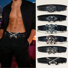 Load image into Gallery viewer, Pants / Belts:  High Quality. Luxury. Punk Gothic Skull Styling.
