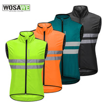 Load image into Gallery viewer, Safety Wear: by WOSAWE. Safety Vest. Reflective. Windbreaker. Sleeveless. High Visibility. Breathable. Various Colors.
