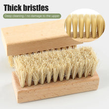 Load image into Gallery viewer, Boot Cleaning: 1PC Pig Bristles Shoe Brush.  Boot and sport shoe Brush Wood Grip.
