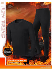 Load image into Gallery viewer, Coats / Jackets: Thermal Heated Underwear. USB Electric Heating. Fleece Long Johns.
